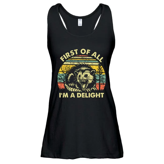 First Of All Im A Delight Ladies Essential Flowy Tank