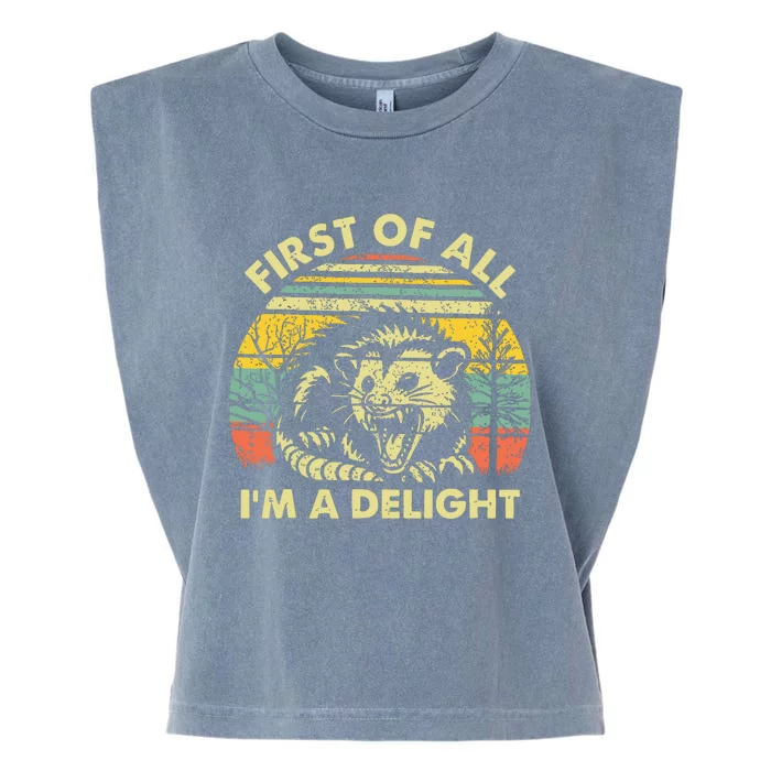 First Of All Im A Delight Garment-Dyed Women's Muscle Tee