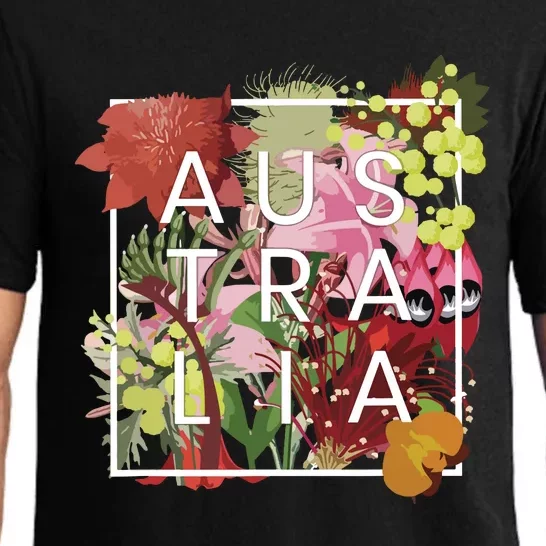 Flowers Of Australia Word Art Australian Pride Pajama Set