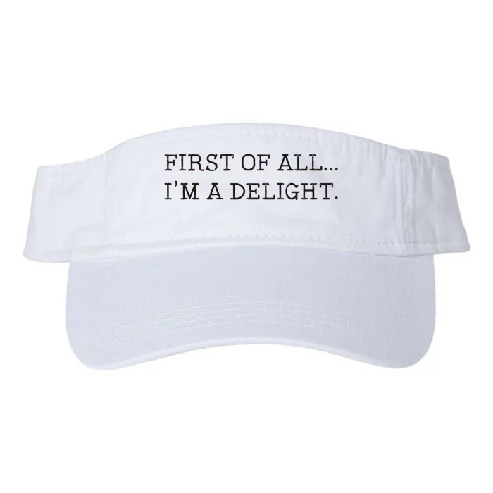 First Of All IM A Delight Valucap Bio-Washed Visor