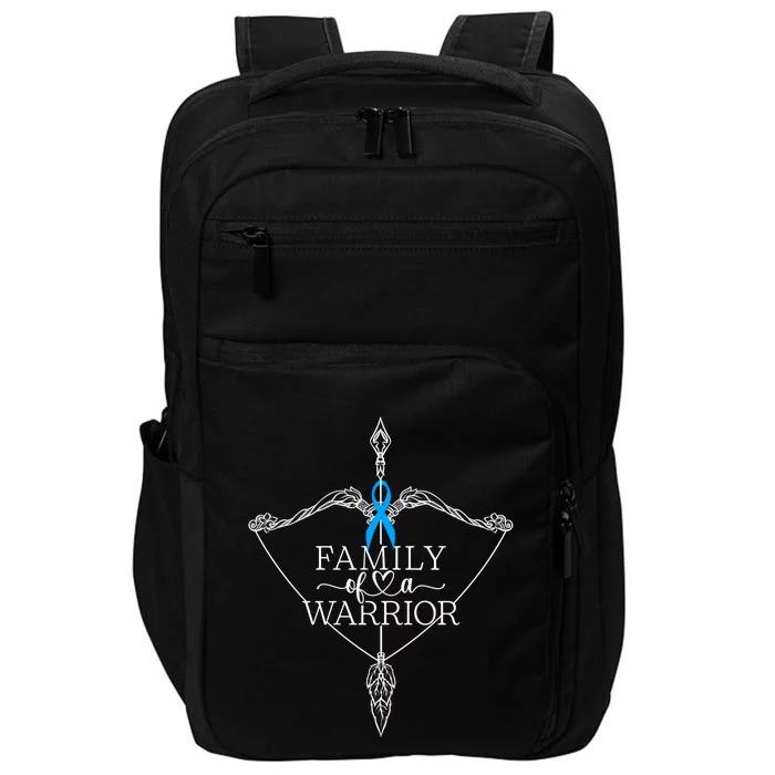 Family Of A Warrior Colon Cancer Awareness Support Squad Great Gift Impact Tech Backpack