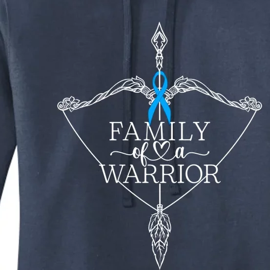 Family Of A Warrior Colon Cancer Awareness Support Squad Great Gift Women's Pullover Hoodie