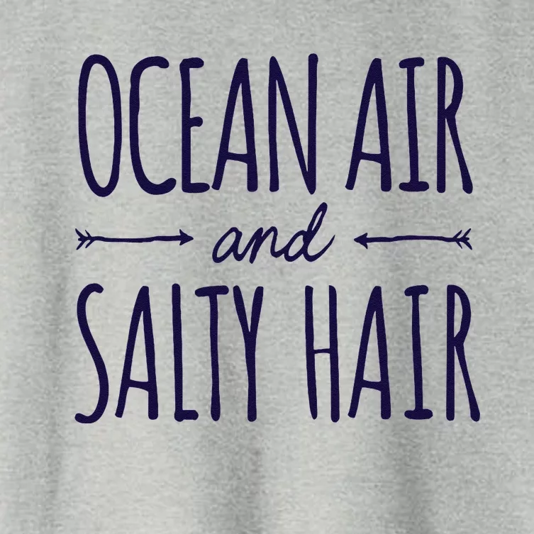 Funny Ocean Air Salty Hair Girl Vacation Summer Throwback Women's Crop Top Tee