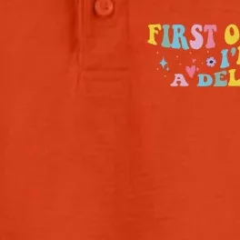 First Of All IM A Delight Funny Sarcastic Humor Dry Zone Grid Performance Polo