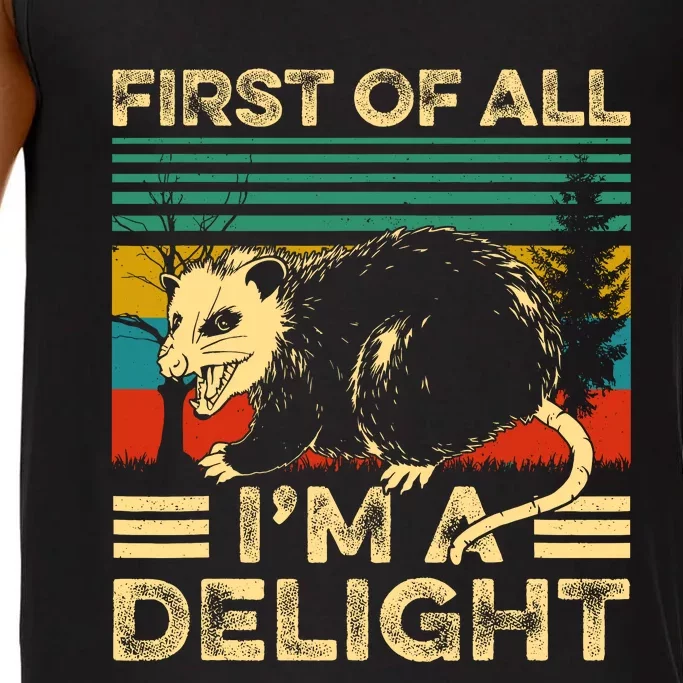 First Of All IM A Delight Sarcastic Angry Opossum Lover Comfort Colors® Tank Top