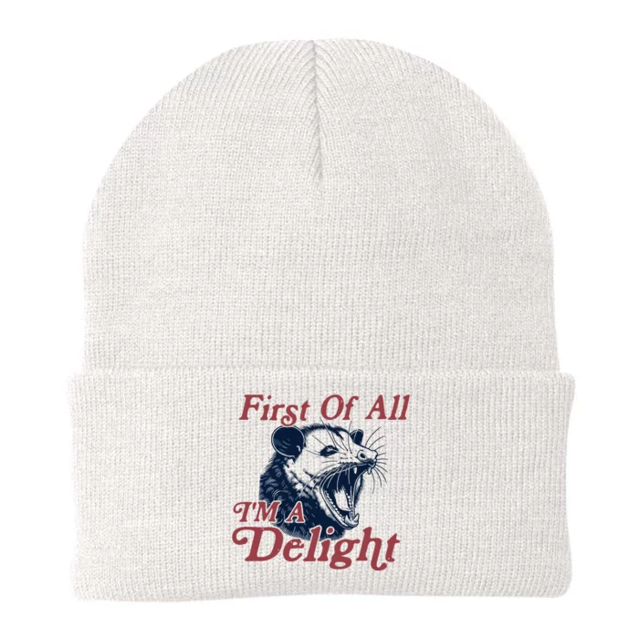 First Of All IM A Delight Sarcastic Knit Cap Winter Beanie