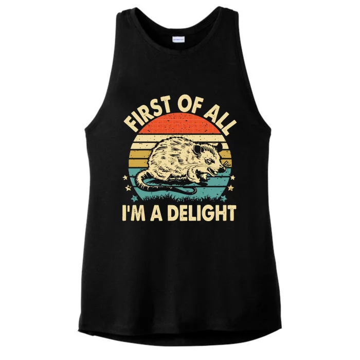 First Of All IM A Delight Ladies Tri-Blend Wicking Tank