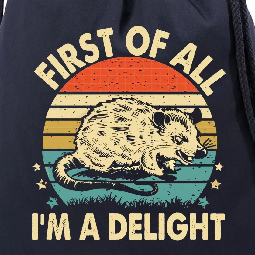 First Of All IM A Delight Drawstring Bag