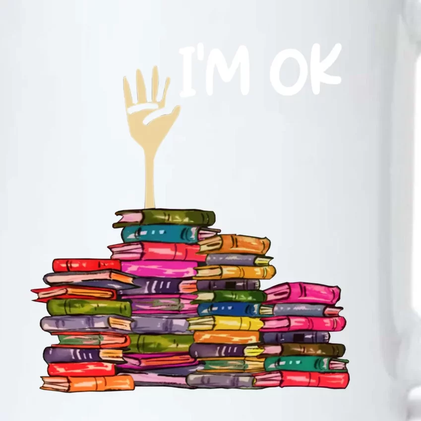 Full Of Books I'm Ok Gift Black Color Changing Mug