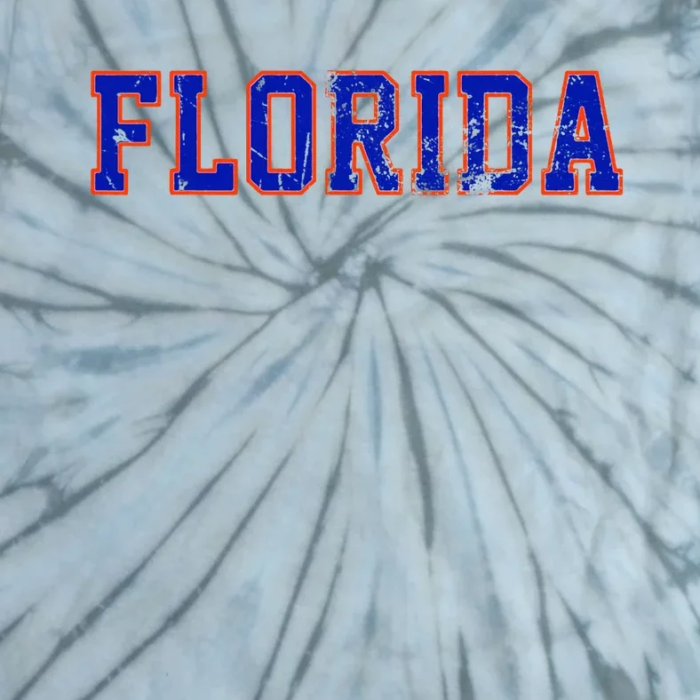 Florida Orange Blue Retro Fl Tie-Dye T-Shirt