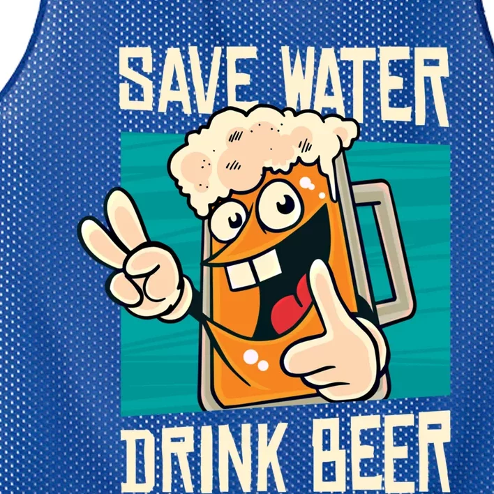 Funny Oktoberfest Beer Mug Save Water Beer! Great Gift Mesh Reversible Basketball Jersey Tank