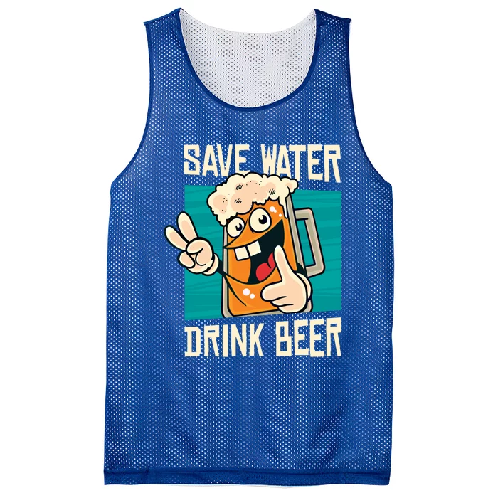 Funny Oktoberfest Beer Mug Save Water Beer! Great Gift Mesh Reversible Basketball Jersey Tank