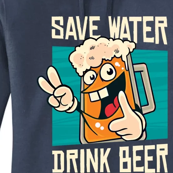 Funny Oktoberfest Beer Mug Save Water Beer! Great Gift Women's Pullover Hoodie