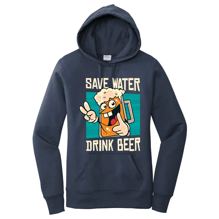 Funny Oktoberfest Beer Mug Save Water Beer! Great Gift Women's Pullover Hoodie