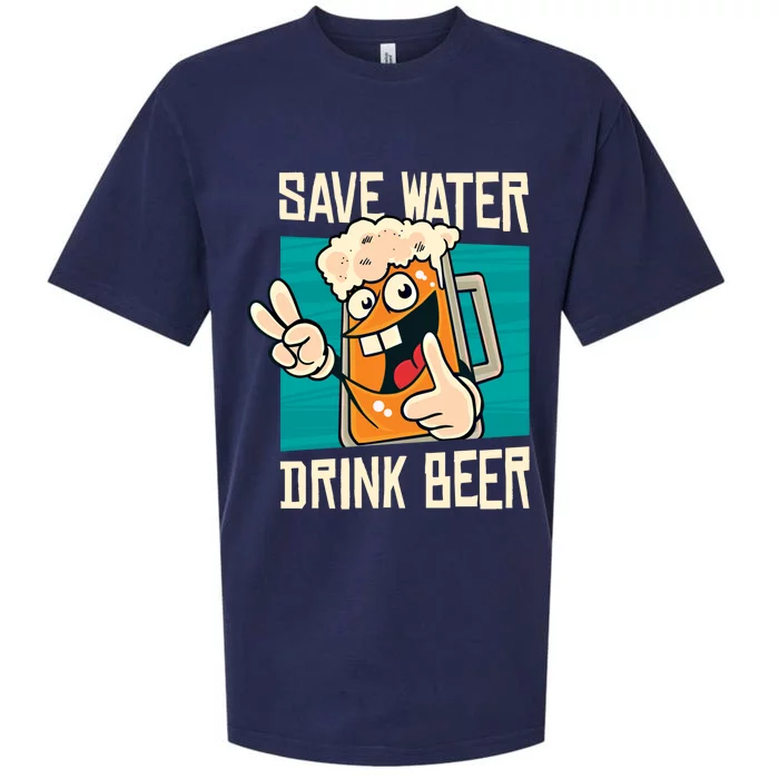 Funny Oktoberfest Beer Mug Save Water Beer! Great Gift Sueded Cloud Jersey T-Shirt