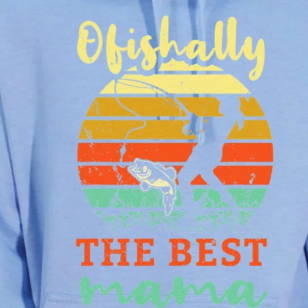 Fisherwoman Ofishally Best Mom Fishing Fisher Woman Mama Unisex Surf Hoodie