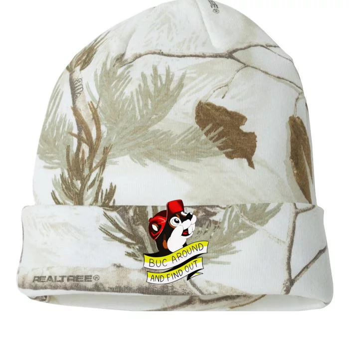 Funny Otter Buc Around And Find Out Gift Kati - 12in Camo Beanie