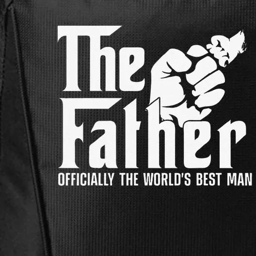 Father Officially Best Man Papa Daddy Stepdad Poppa Husband City Backpack