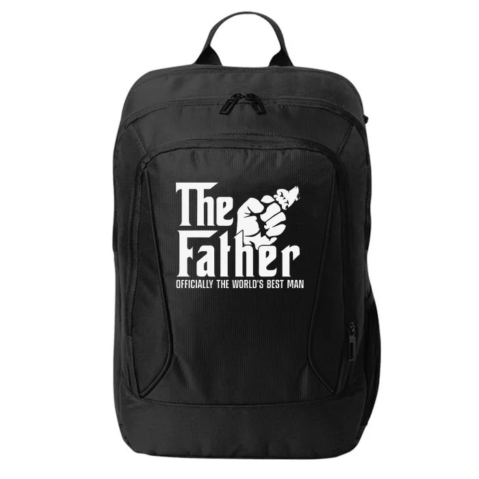 Father Officially Best Man Papa Daddy Stepdad Poppa Husband City Backpack