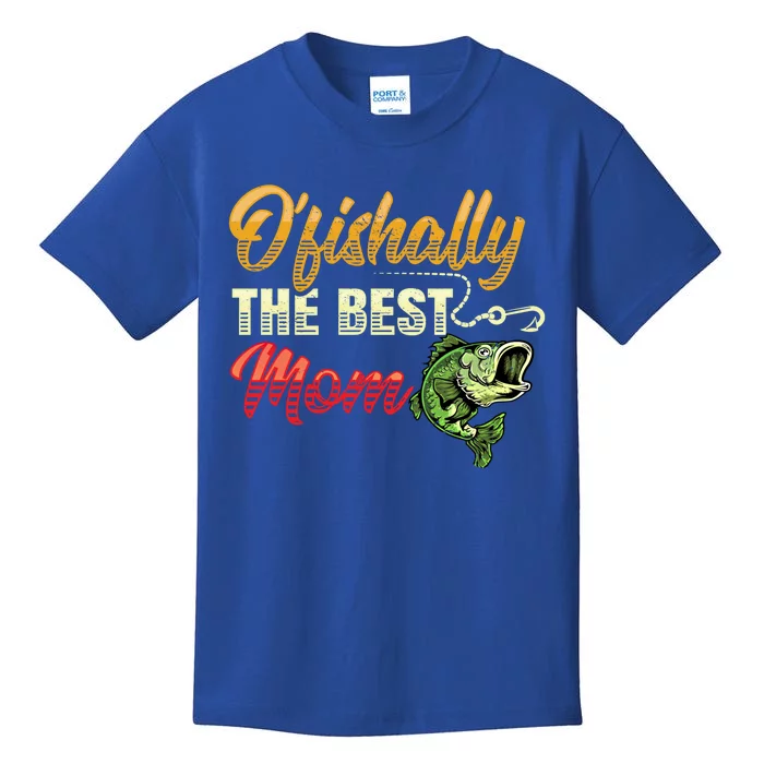 Fisher Ofishally Best Mom Fishing Cute Fisher Gift Kids T-Shirt