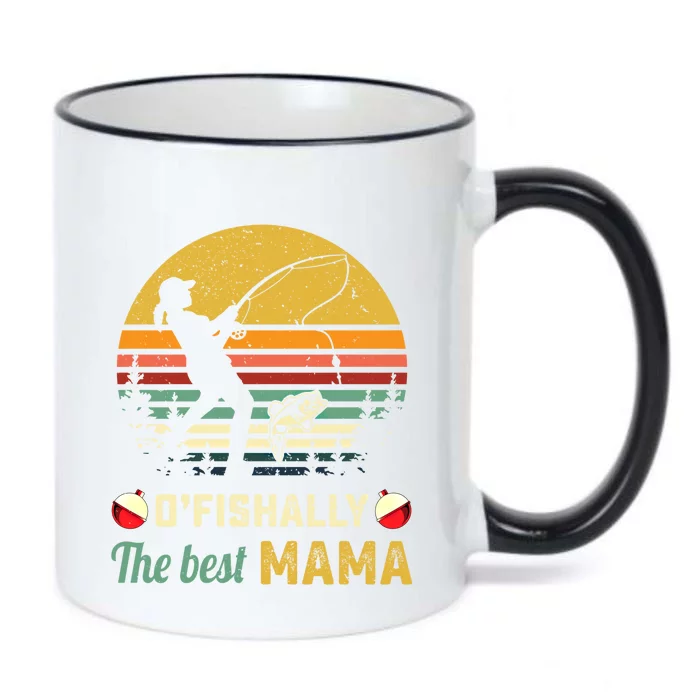 Fisher Ofishally Best Mom Fishing Fisher Mama Gift Black Color Changing Mug