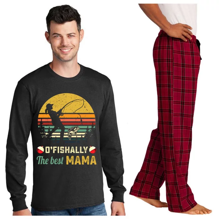 Fisher Ofishally Best Mom Fishing Fisher Mama Gift Long Sleeve Pajama Set