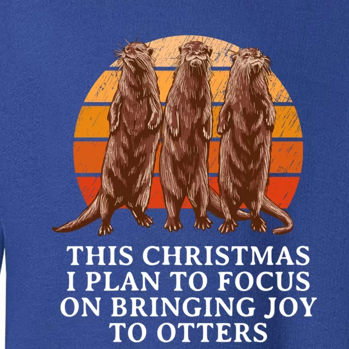 Focus On Bringing Joy Otter Lover Christmas Sea Otter Xmas Gift Toddler Sweatshirt