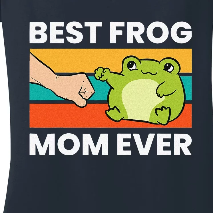 Frog Owner Best Frog Mom Ever Pet Frog Women's V-Neck T-Shirt