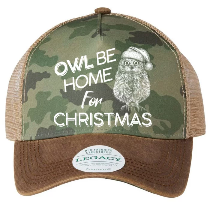 Funny OWL Be Home For Christmas Legacy Tie Dye Trucker Hat