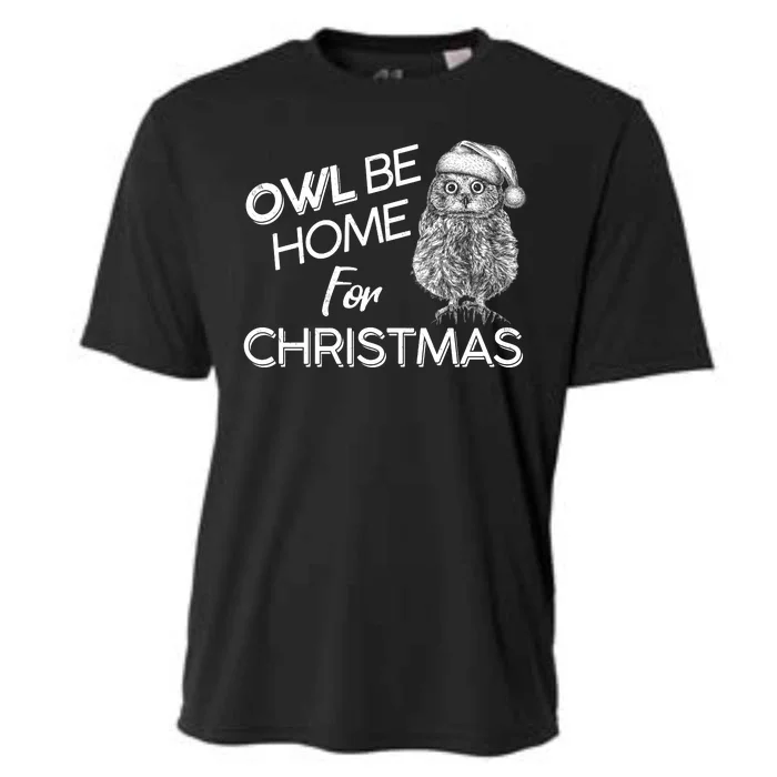 Funny OWL Be Home For Christmas Cooling Performance Crew T-Shirt