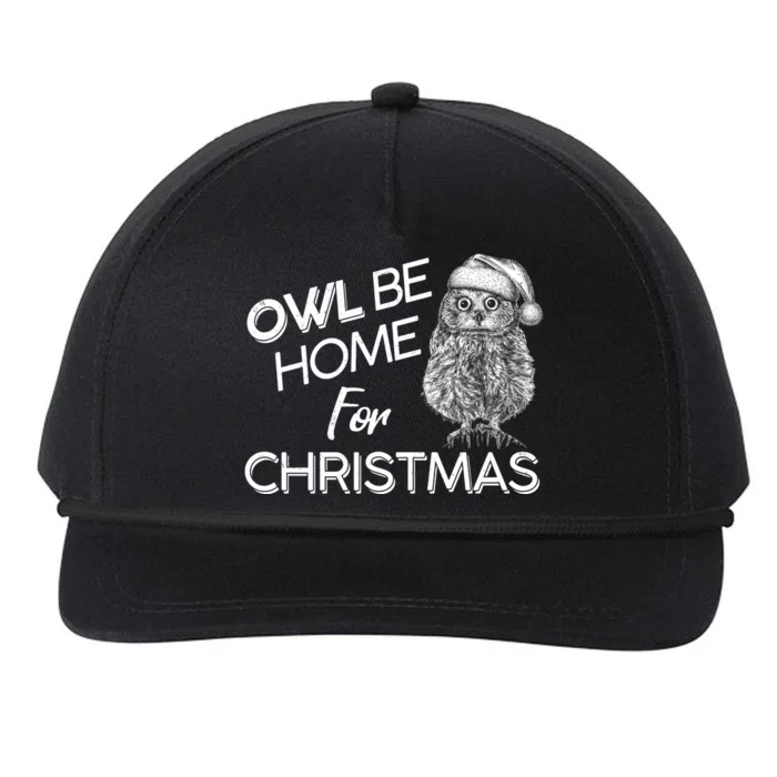 Funny OWL Be Home For Christmas Snapback Five-Panel Rope Hat