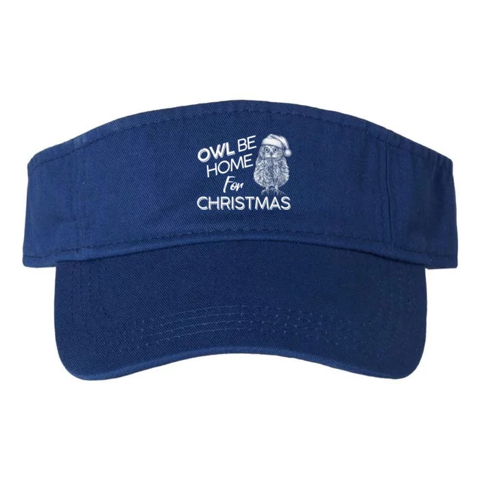 Funny OWL Be Home For Christmas Valucap Bio-Washed Visor