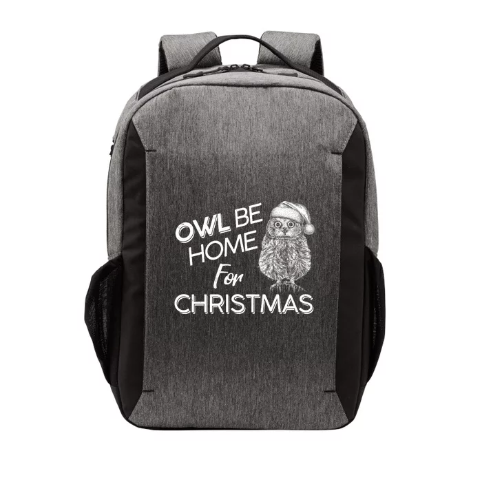 Funny OWL Be Home For Christmas Vector Backpack