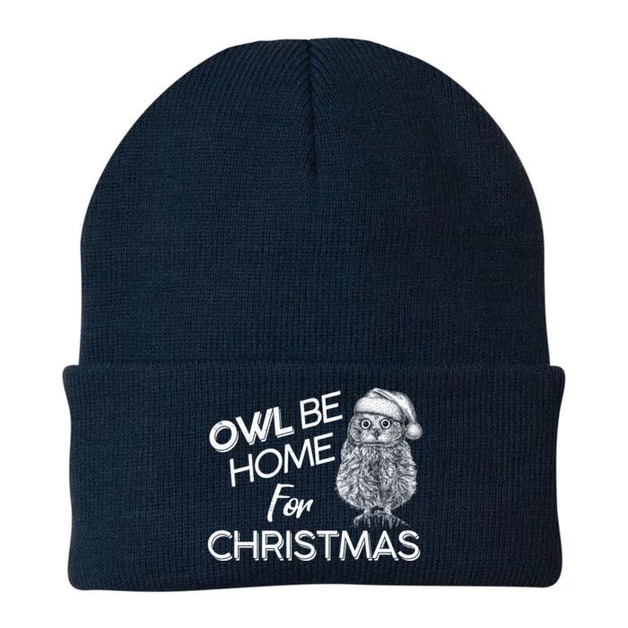 Funny OWL Be Home For Christmas Knit Cap Winter Beanie