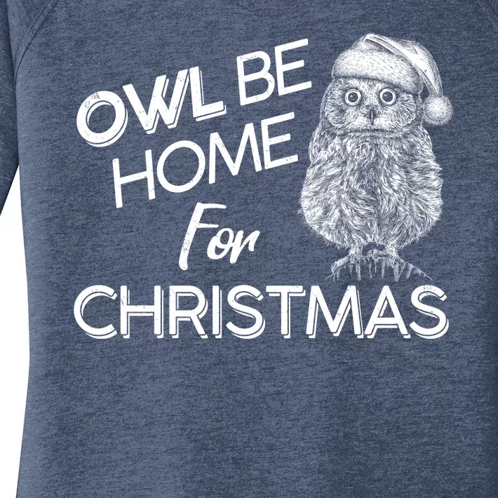 Funny OWL Be Home For Christmas Women's Perfect Tri Tunic Long Sleeve Shirt