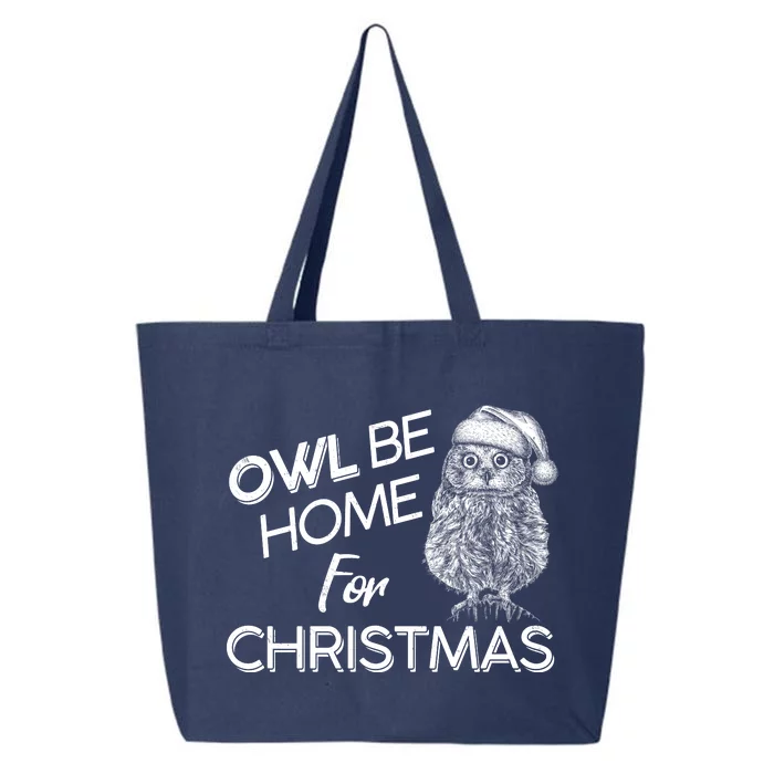 Funny OWL Be Home For Christmas 25L Jumbo Tote