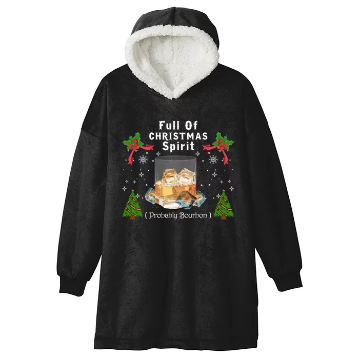 Full Of Christmas Spirit Clothing Funny Xmas Holiday Gifts Hooded Wearable Blanket