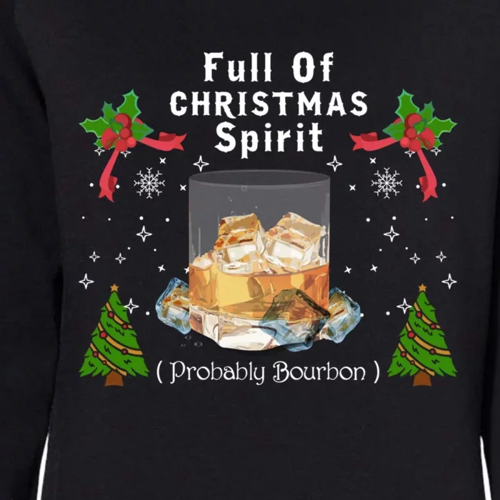 Full Of Christmas Spirit Clothing Funny Xmas Holiday Gifts Womens California Wash Sweatshirt