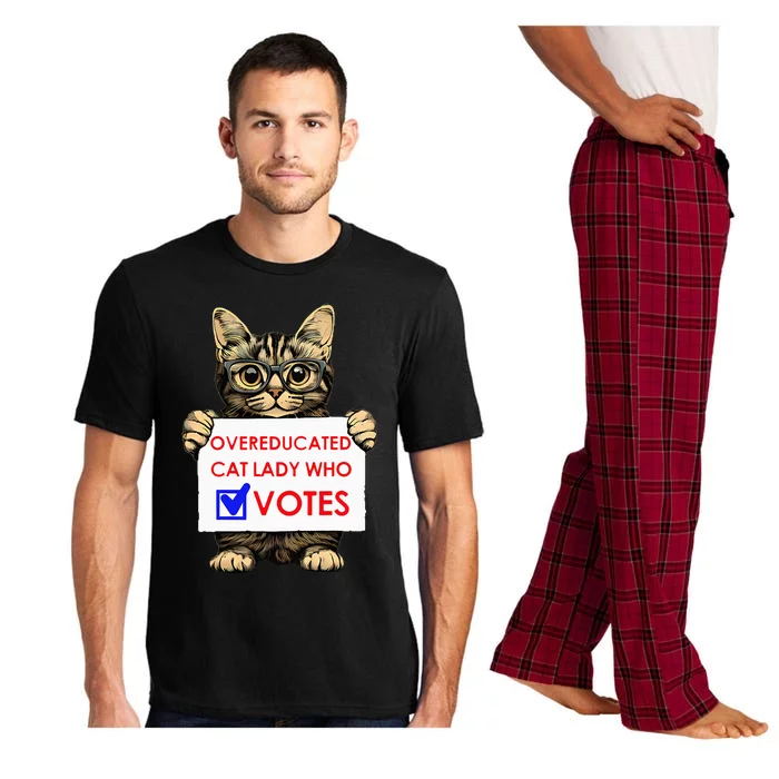 Funny Overeducated Cat Lady Who Votes Pajama Set