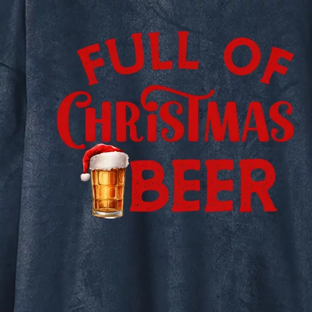 Full Of Christmas Beer Or Cheer Couples Christmas Matching Team Couple Group Hooded Wearable Blanket