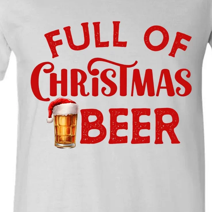 Full Of Christmas Beer Or Cheer Couples Christmas Matching Team Couple Group V-Neck T-Shirt