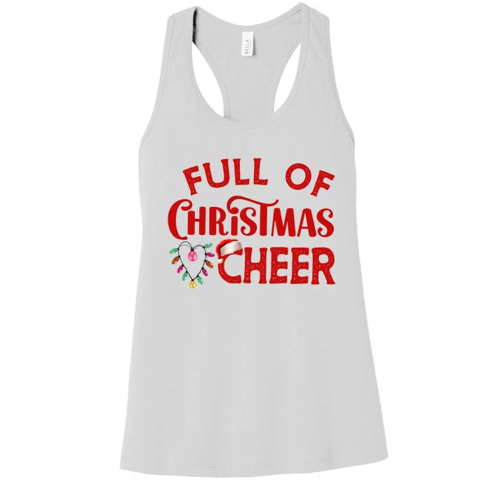 Full Of Christmas Beer Or Cheer Couples Christmas Matching Team Group Couple Women's Racerback Tank