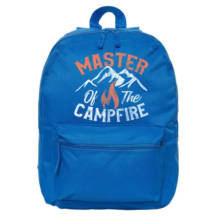 Funny Outdoor Camping Funny Gift Master Of Campfire Cute Gift 16 in Basic Backpack