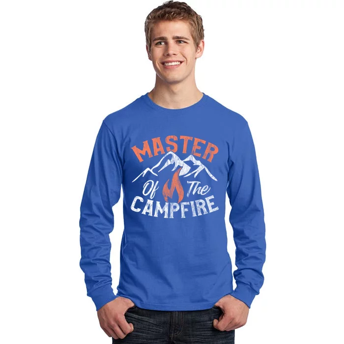 Funny Outdoor Camping Funny Gift Master Of Campfire Cute Gift Tall Long Sleeve T-Shirt