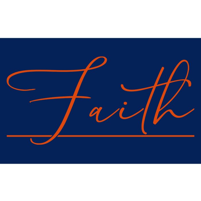 Faith Orange Christian Bumper Sticker