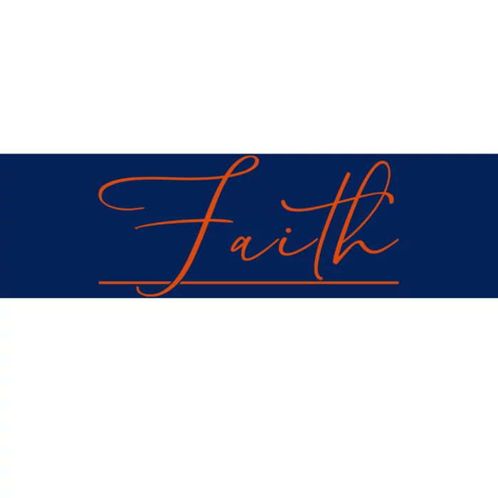 Faith Orange Christian Bumper Sticker