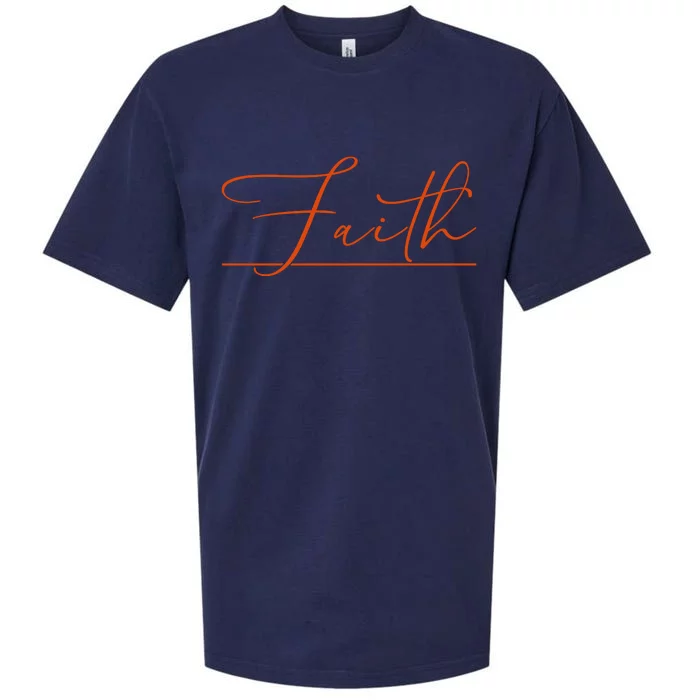 Faith Orange Christian Sueded Cloud Jersey T-Shirt