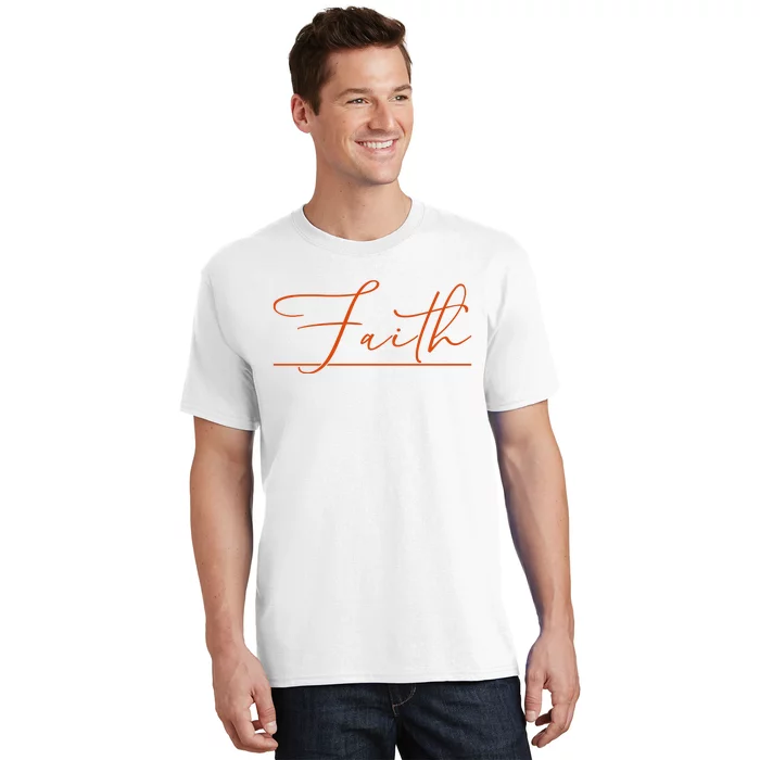 Faith Orange Christian T-Shirt