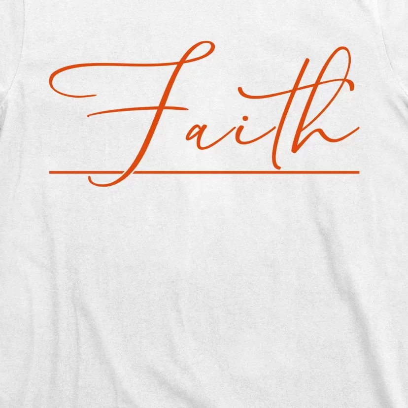 Faith Orange Christian T-Shirt