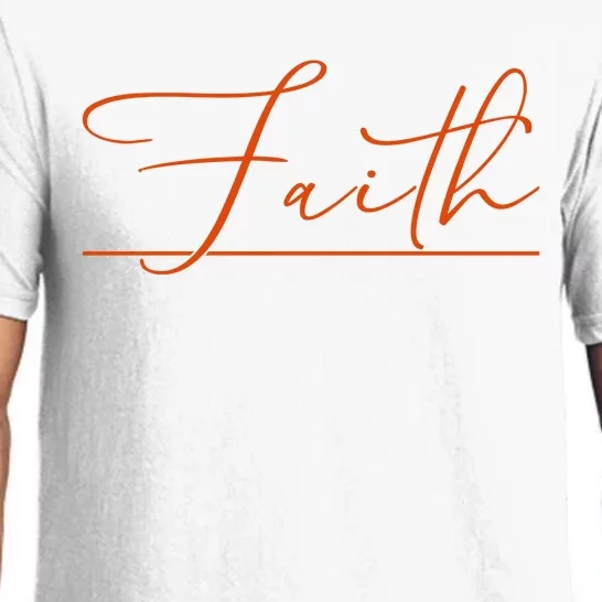 Faith Orange Christian Pajama Set